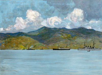 Unsere Kriegsschiffe vor der Küste nahe Santiago de Cuba, 3. Juni 1898 von Carlton Theodore Chapman